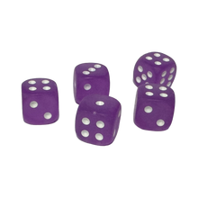 Frosted 12mm w/pips Purple/White D6