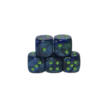 Lustrous 12mm w/pips Dark Blue/green D6