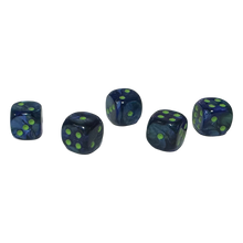 Lustrous 12mm w/pips Dark Blue/green D6