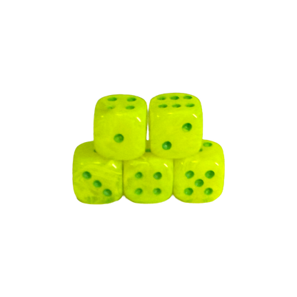 Vortex 12mm w/pips Electric Yellow/green D6