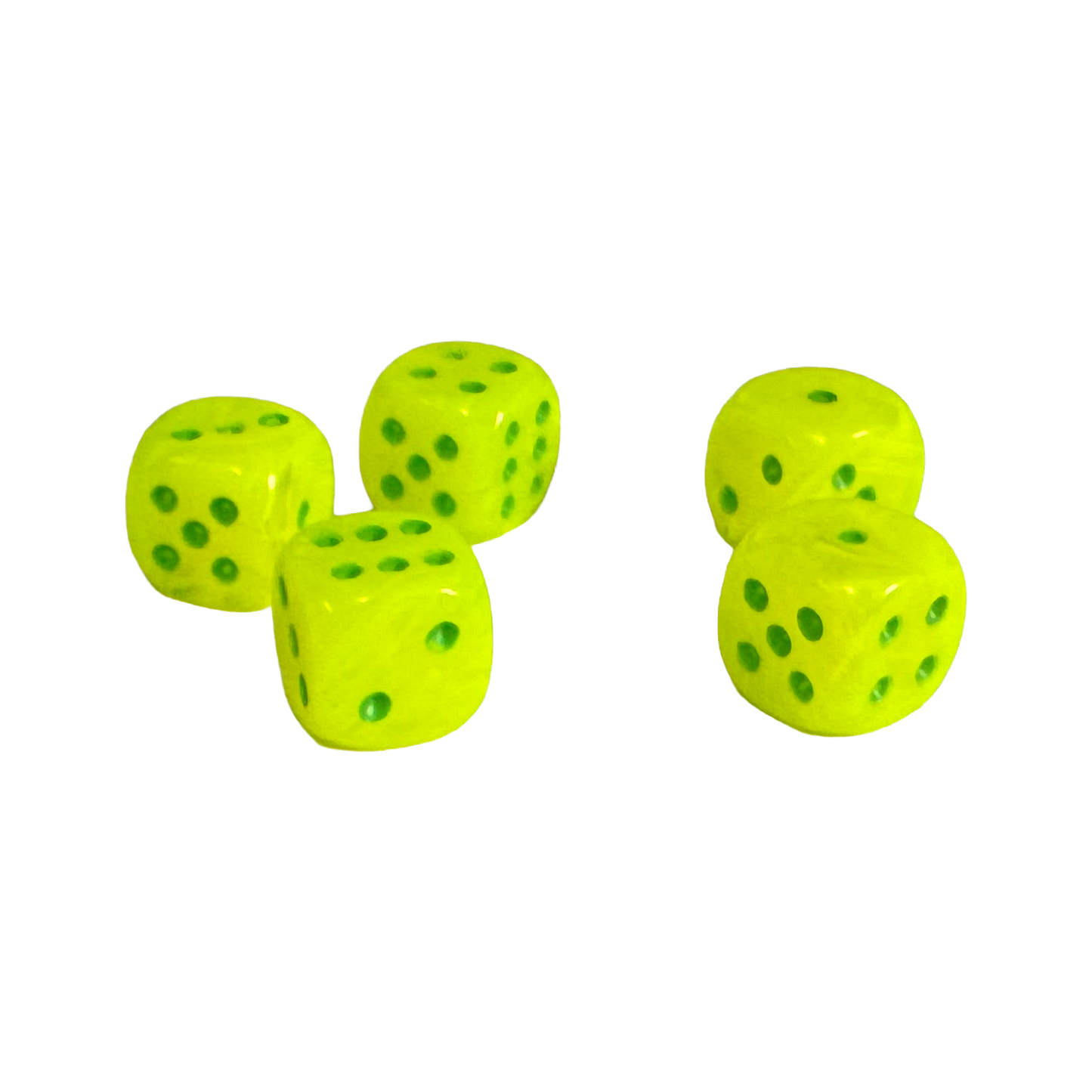 Vortex 12mm w/pips Electric Yellow/green D6