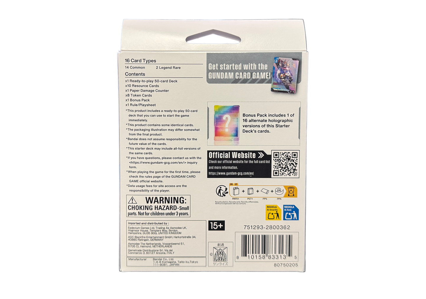 Gundam Card Game Starter Set - Heroic Beginnings [ST01]