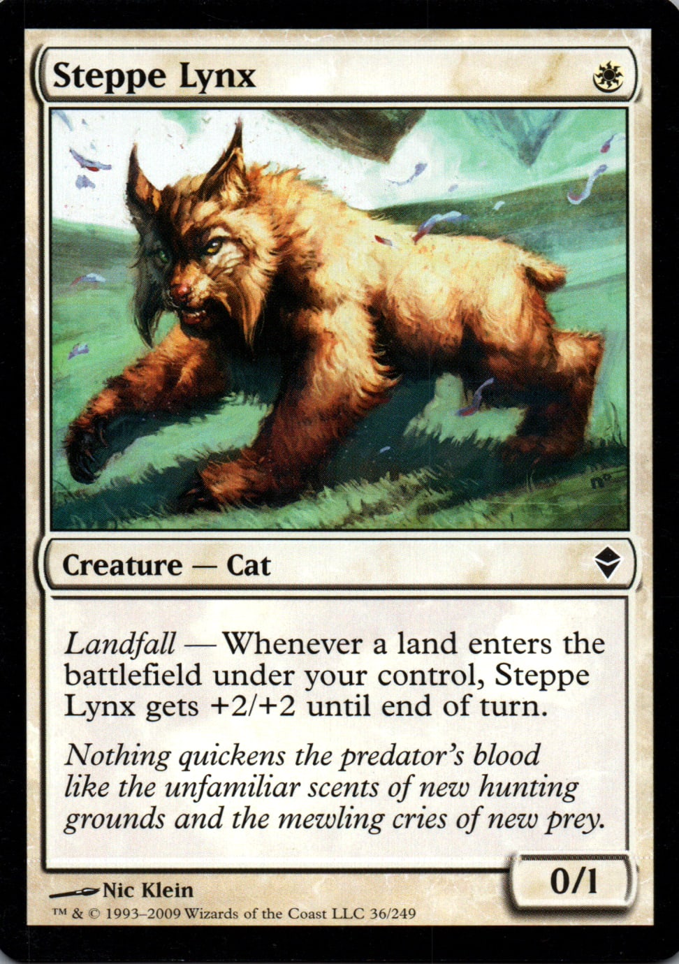 Steppe Lynx - Zendikar - 36 - Front