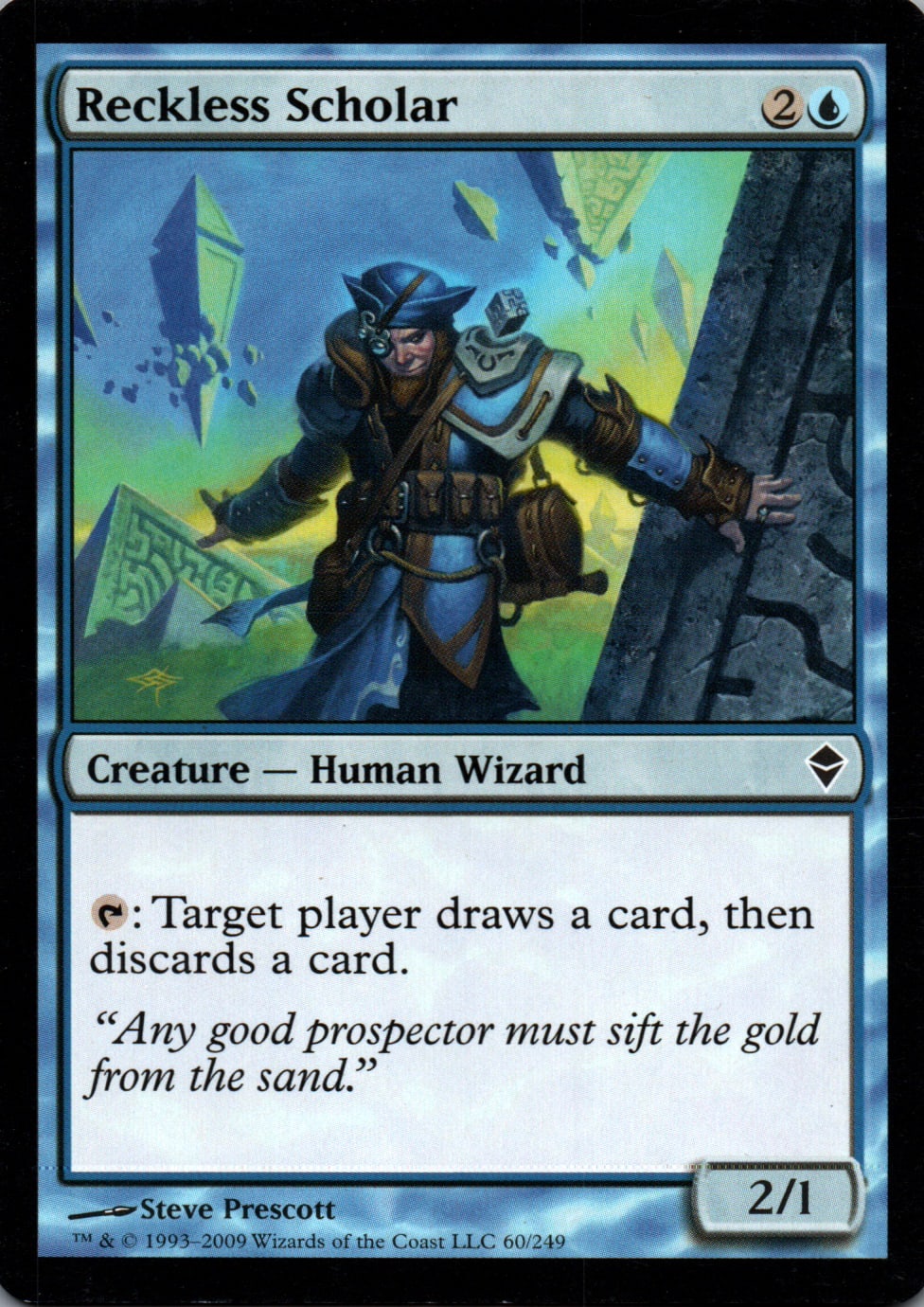 Reckless Scholar - Zendikar - 60 - Front
