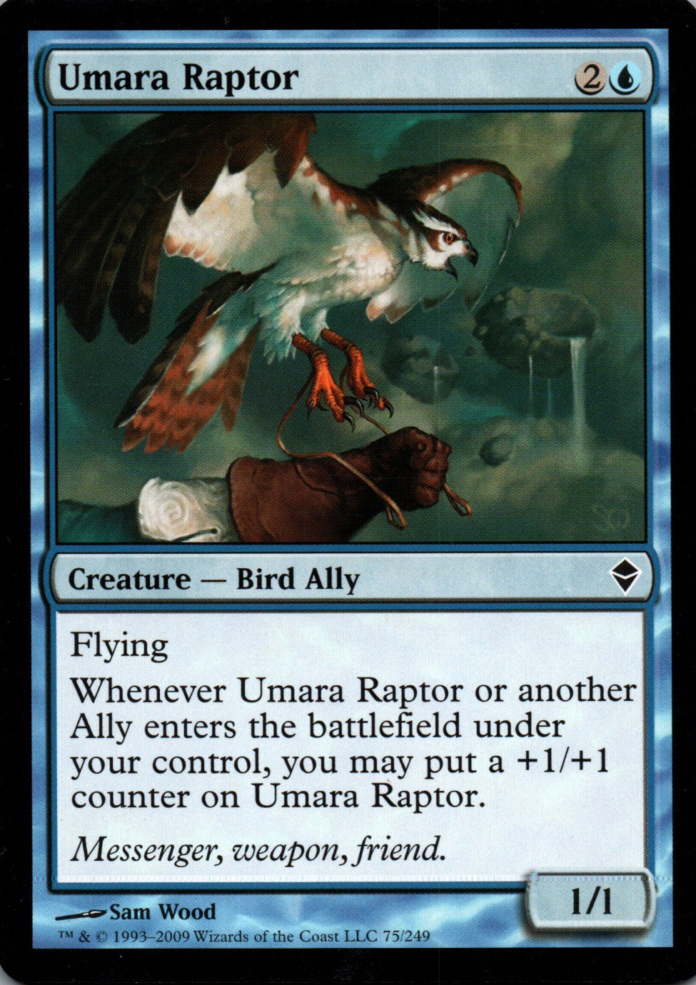 Umara Raptor - Zendikar - 75 - Front