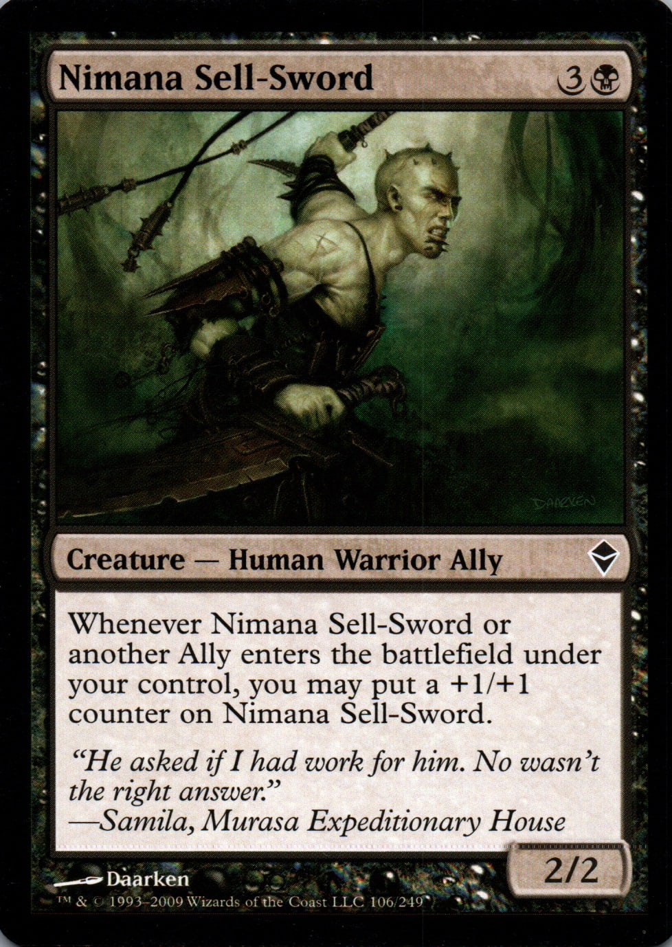Nimana Sell-Sword - Zendikar - 106 - Front