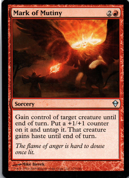 Mark of Mutiny - Zendikar - 137 - Front