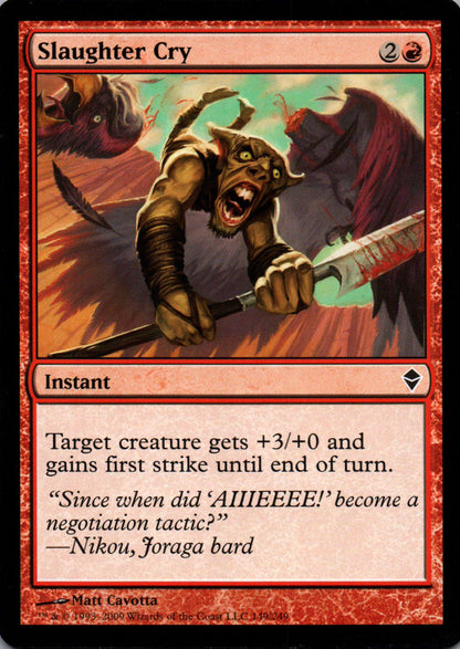 Slaughter Cry - Zendikar - 149 - Front