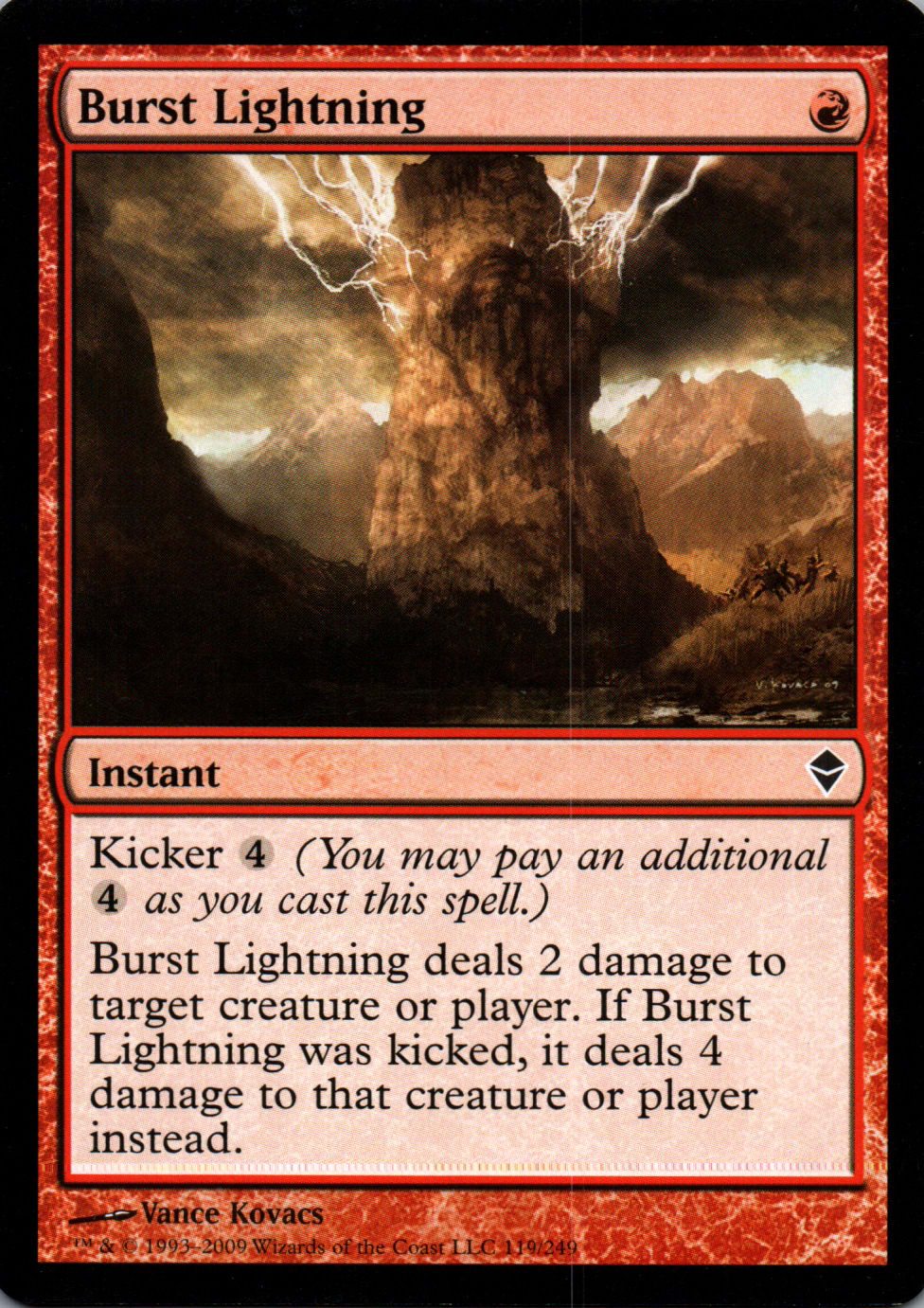 Burst Lightning - Zendikar - 119 - Front
