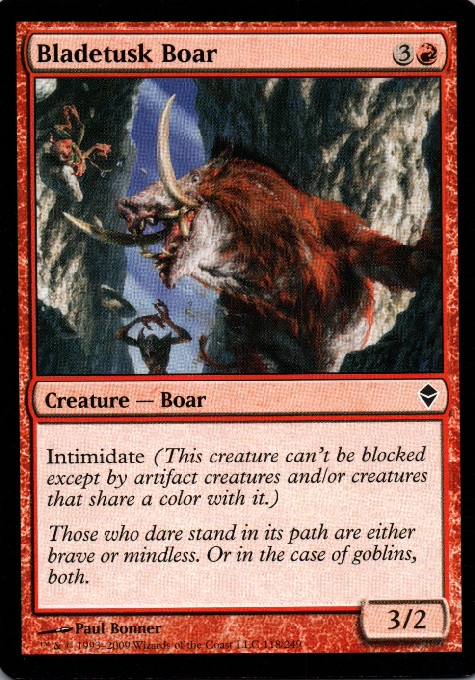 Bladetusk Boar - Zendikar - 118 - Front