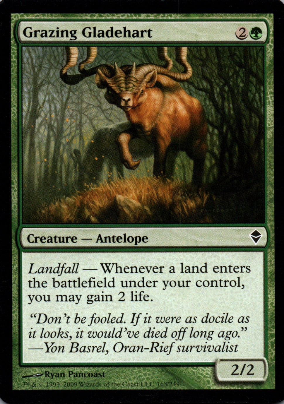 Grazing Gladehart - Zendikar - 163 - Front