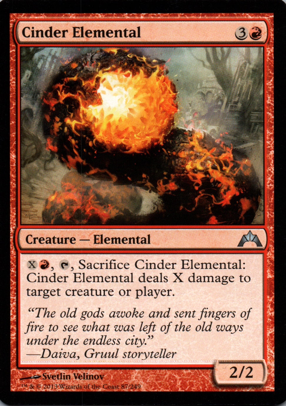 Cinder Elemental - Gatecrash - 87 - Front