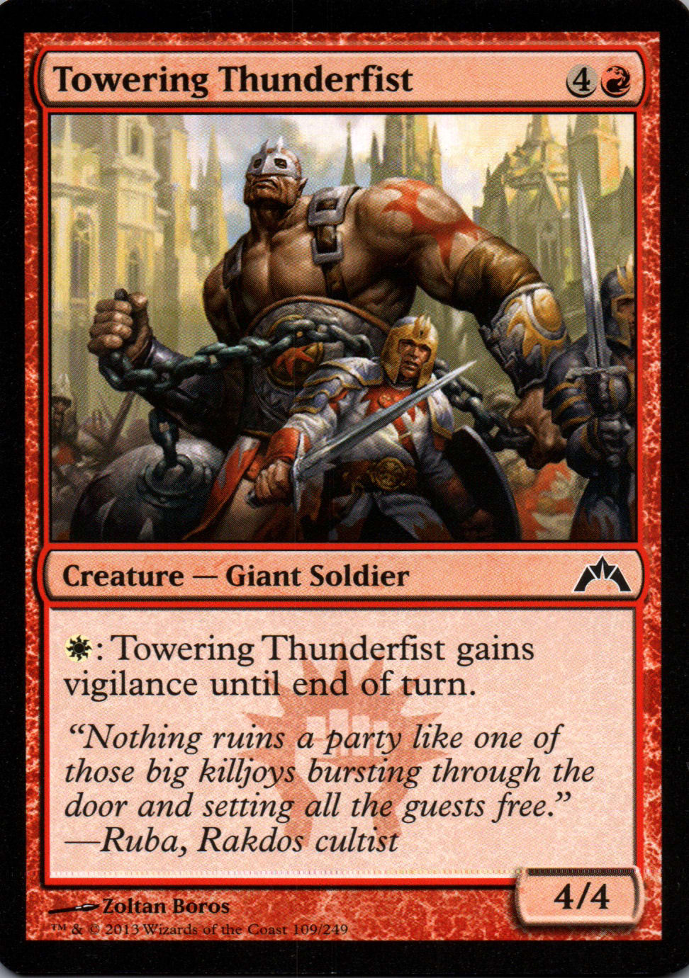 Towering Thunderfist - Gatecrash - 109 - Front