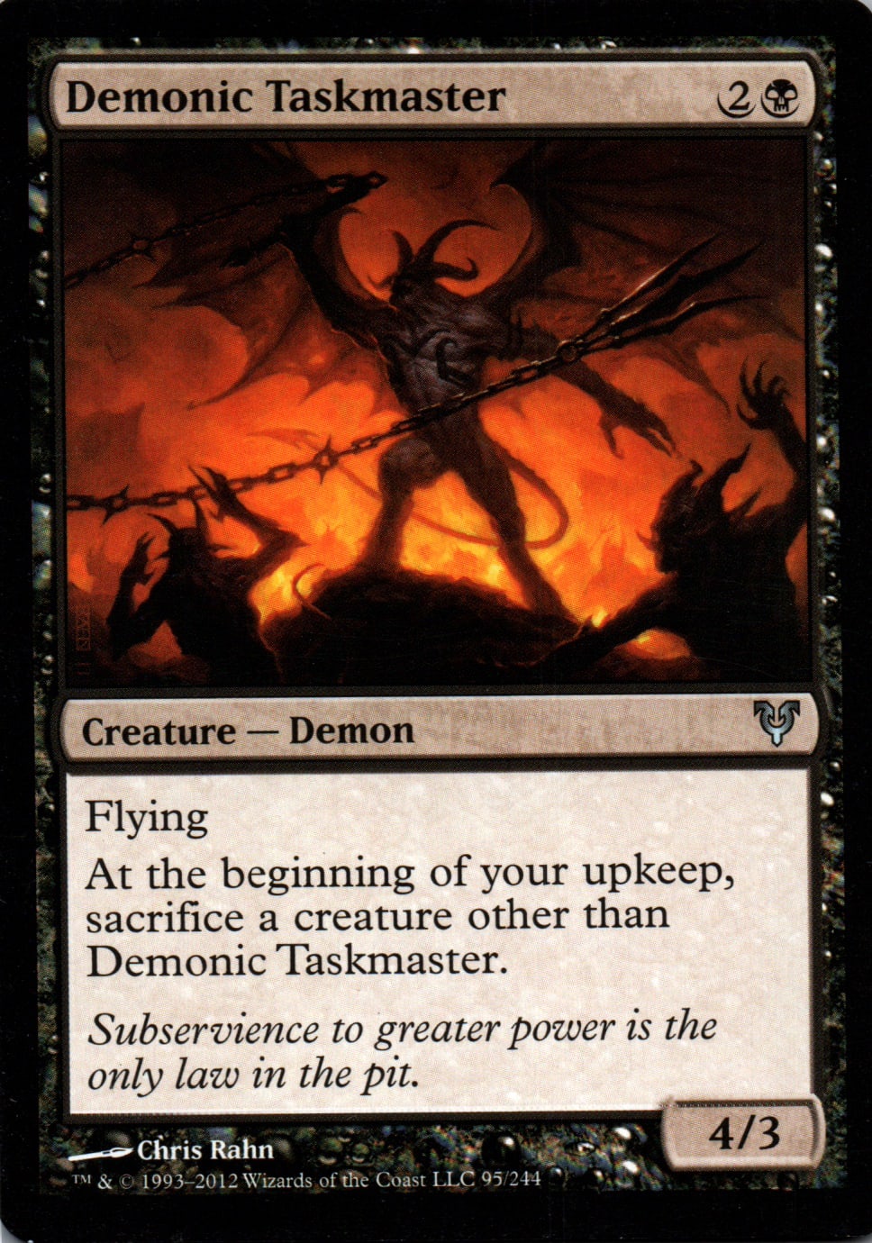 Demonic Taskmaster - Avacyn Restored - 95 - Front