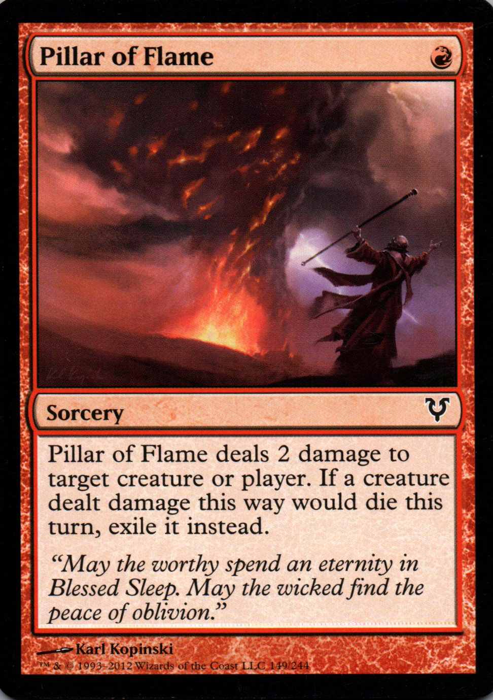 Pillar of Flame - Avacyn Restored - 149 - Front