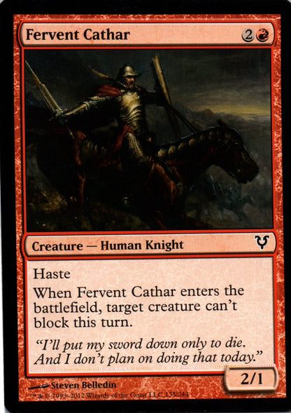 Fervent Cathar - Avacyn Restored - 135 - Front