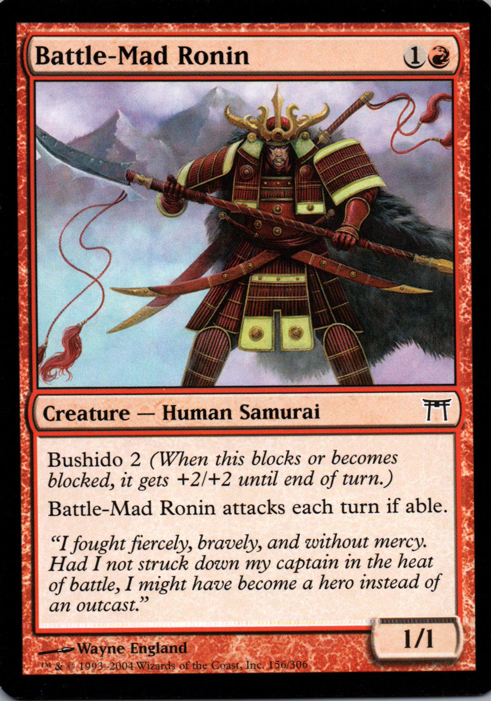 Battle-Mad Ronin - Champions of Kamigawa - 156 - Front