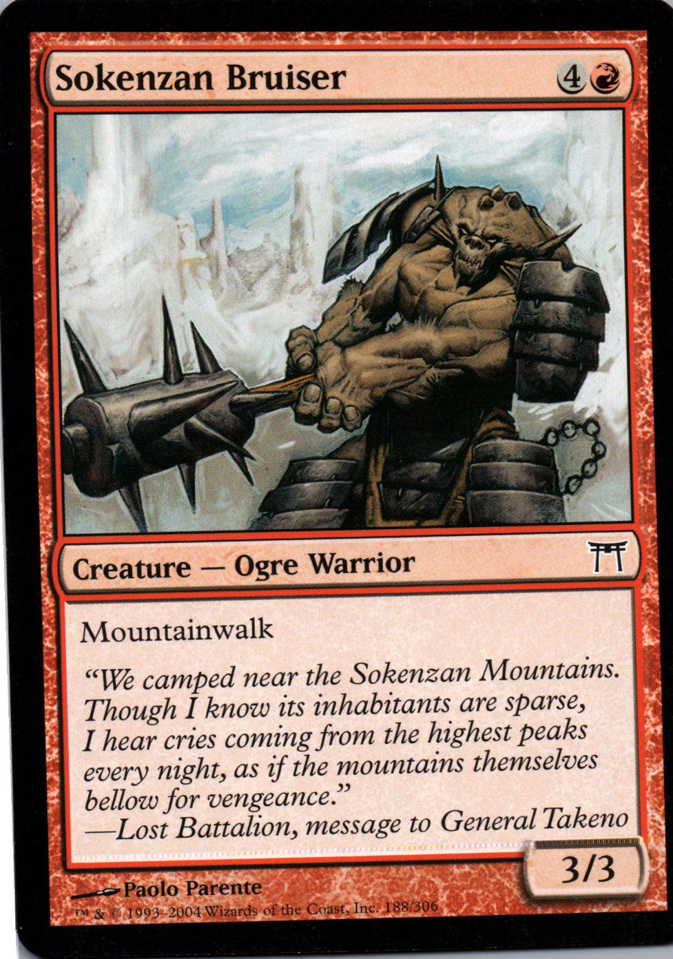 Sokenzan Bruiser - Champions of Kamigawa - 188 - Front