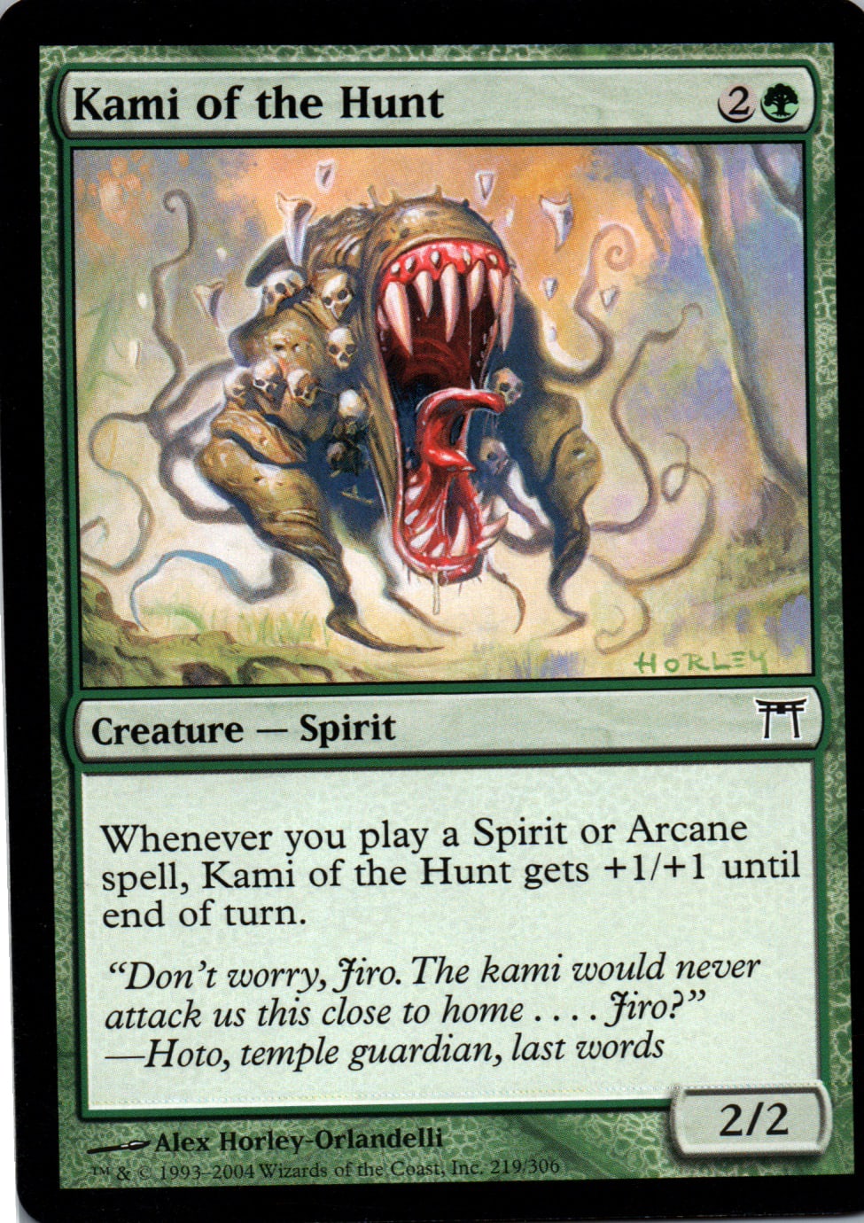 Kami of the Hunt - Champions of Kamigawa - 219 - Front