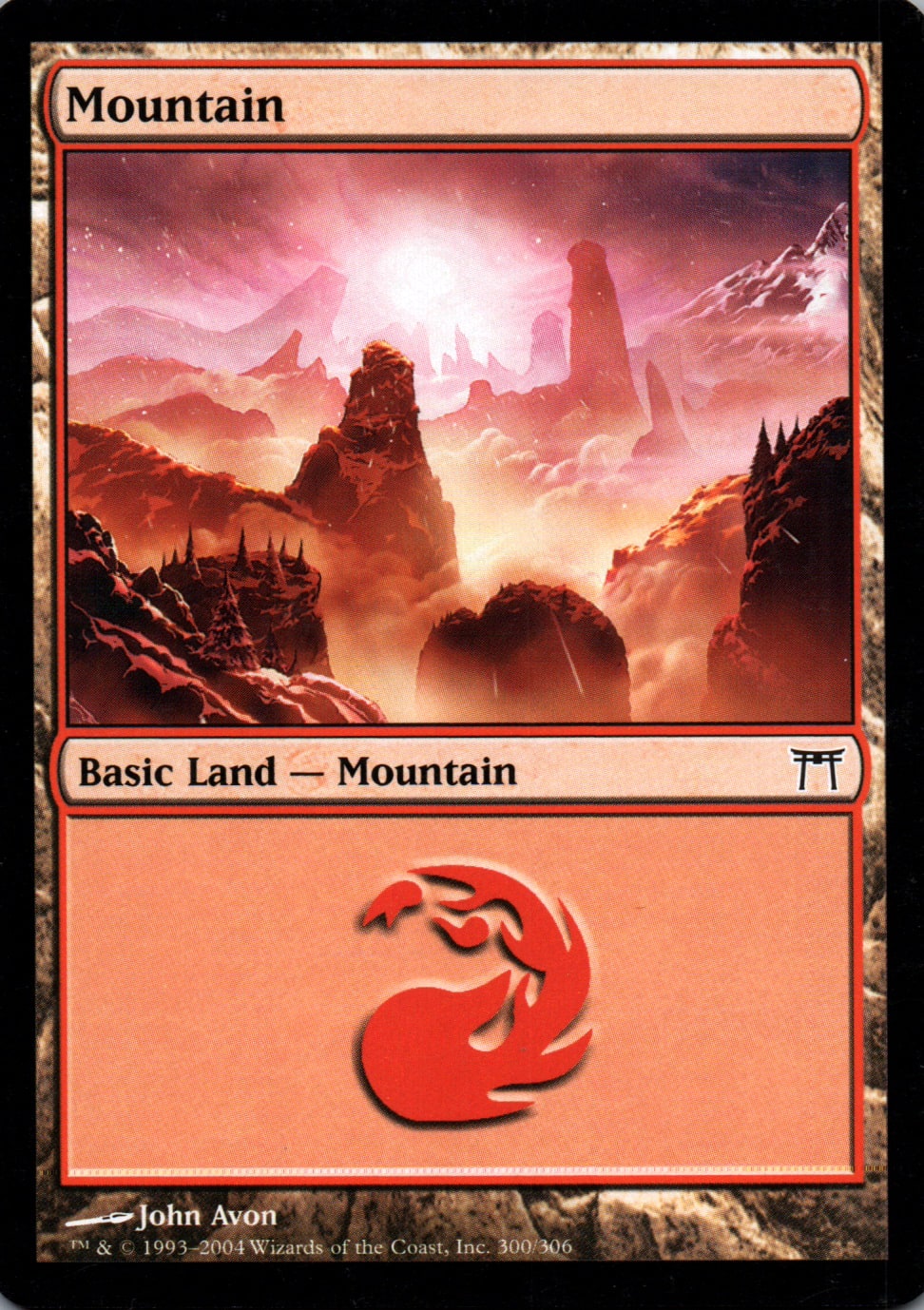 Mountain - Champions of Kamigawa - 300 - Front
