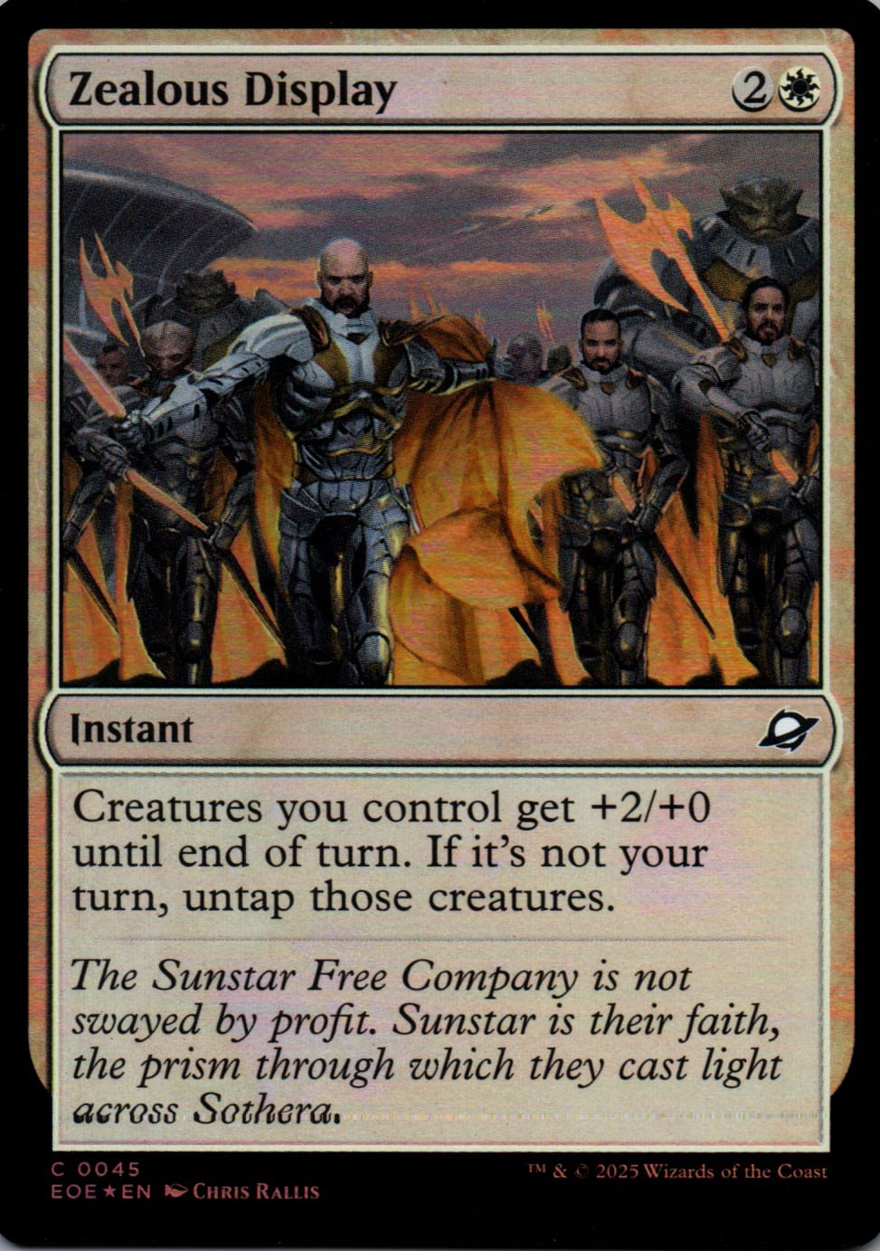 Zealous Display - Edge of Eternities - 45 - Front