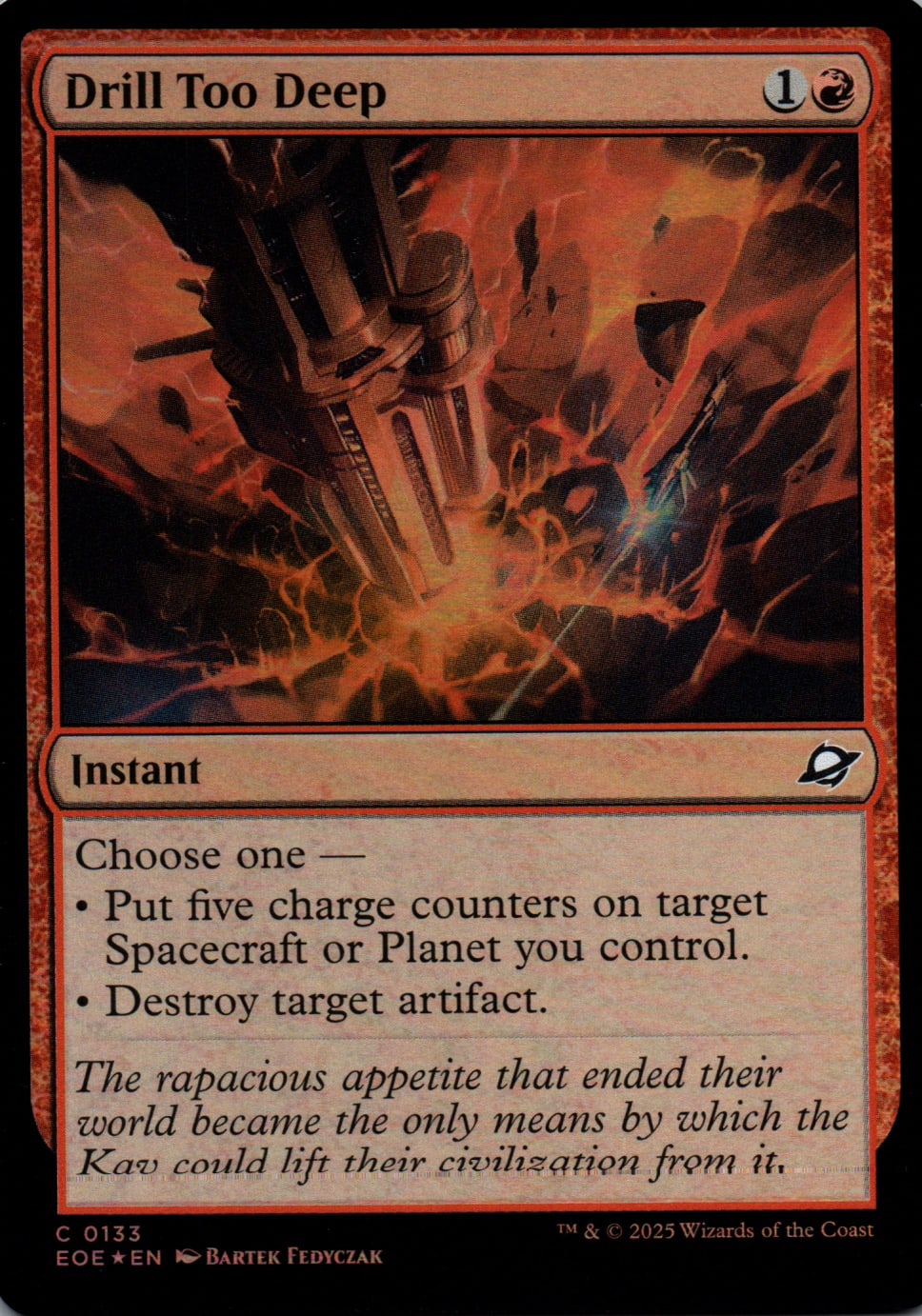 Drill Too Deep - Edge of Eternities - 133 - Front