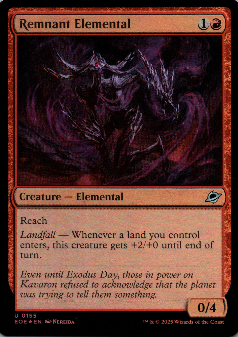 Remnant Elemental - Edge of Eternities - 155 - Front