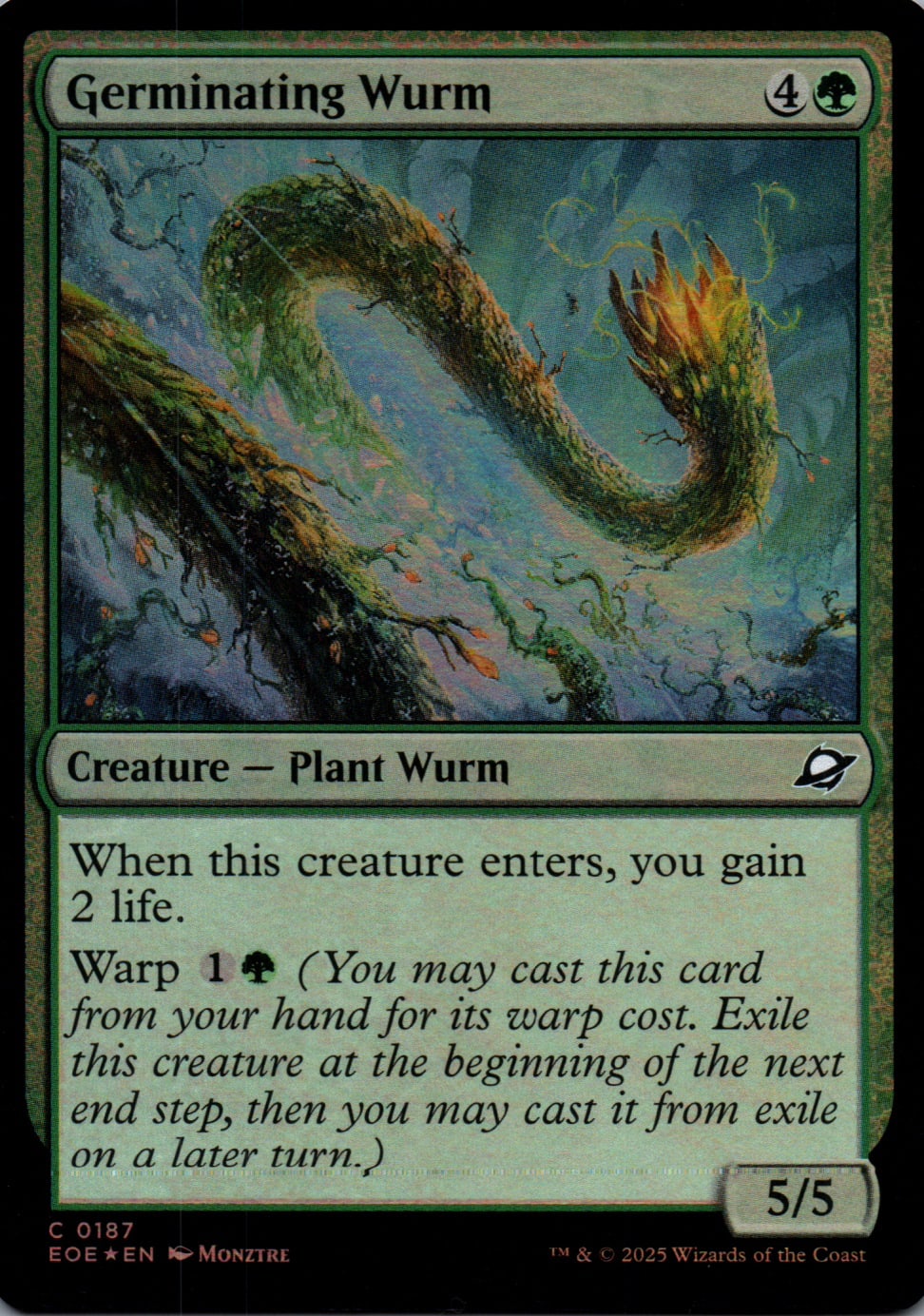 Germinating Wurm - Edge of Eternities - 187 - Front