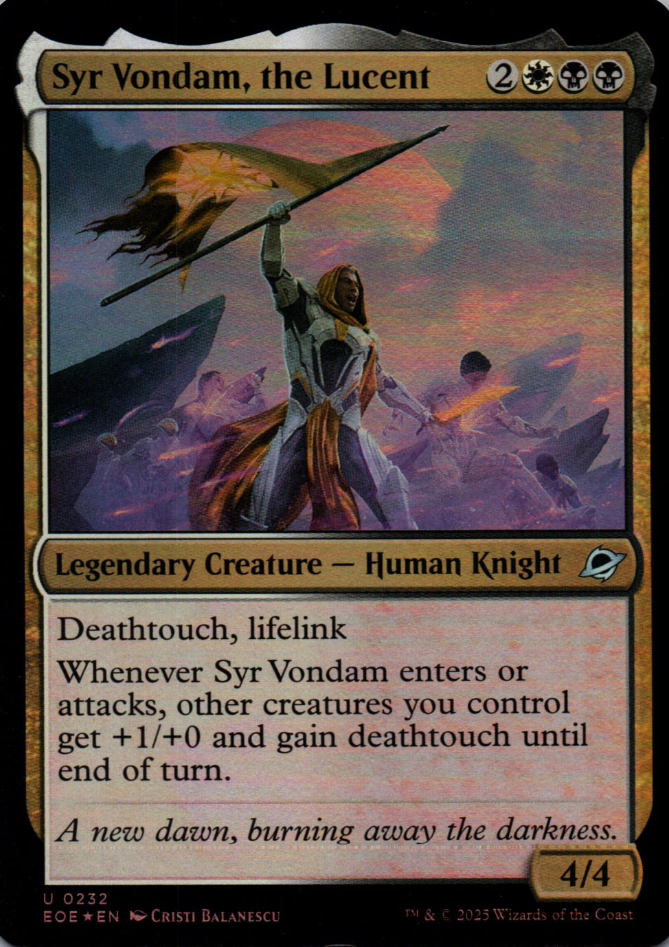 Syr Vondam, the Lucent - Edge of Eternities - 232 - Front