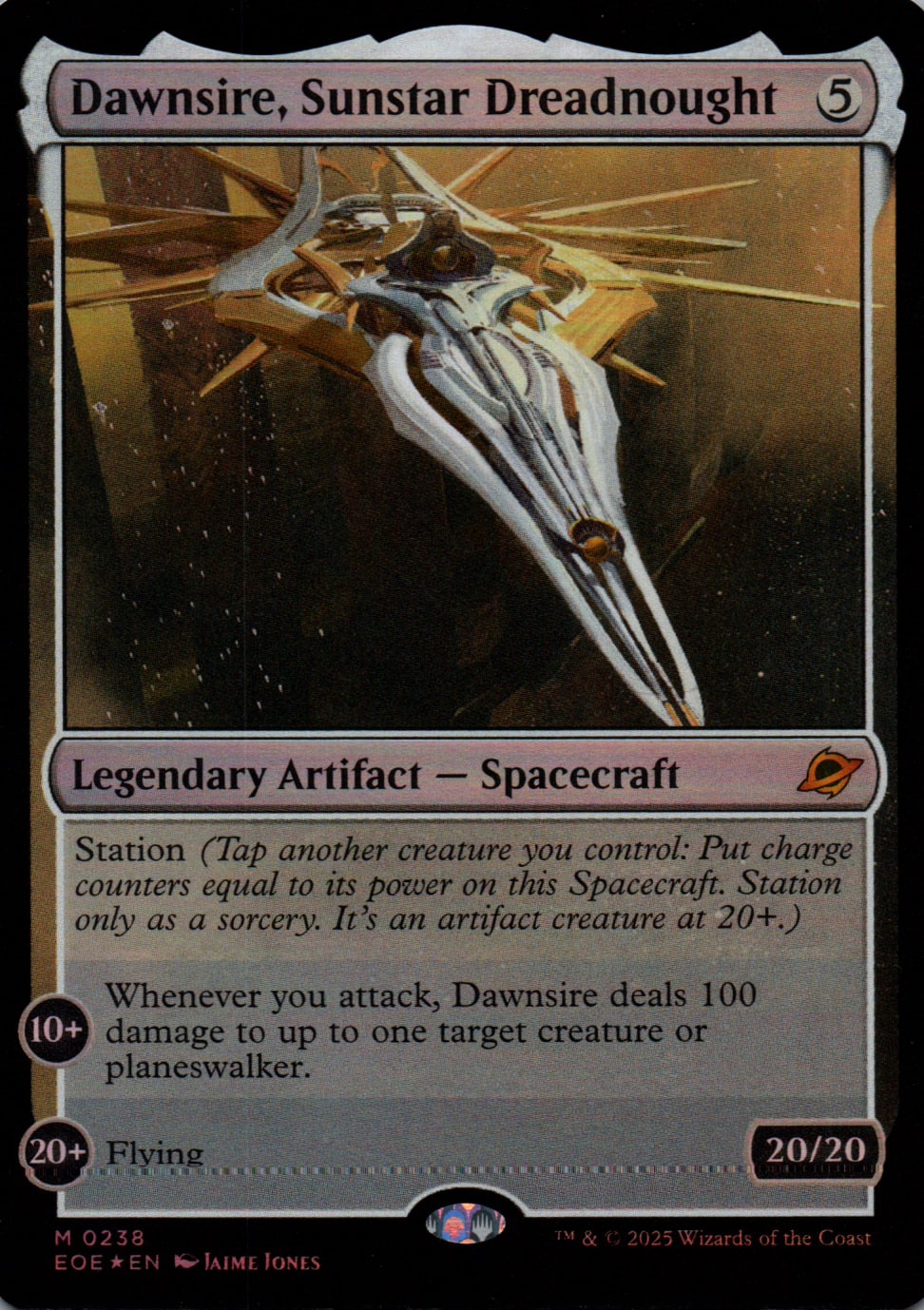 Dawnsire, Sunstar Dreadnought - Edge of Eternities - 238 - Front