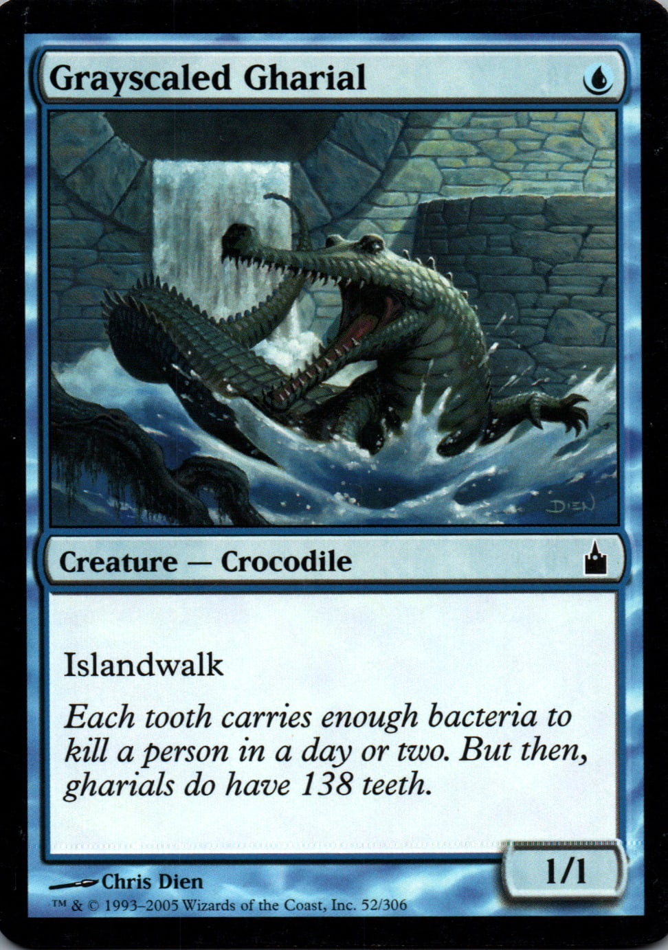 Grayscaled Gharial - Ravnica: City of Guilds - 52 - Front