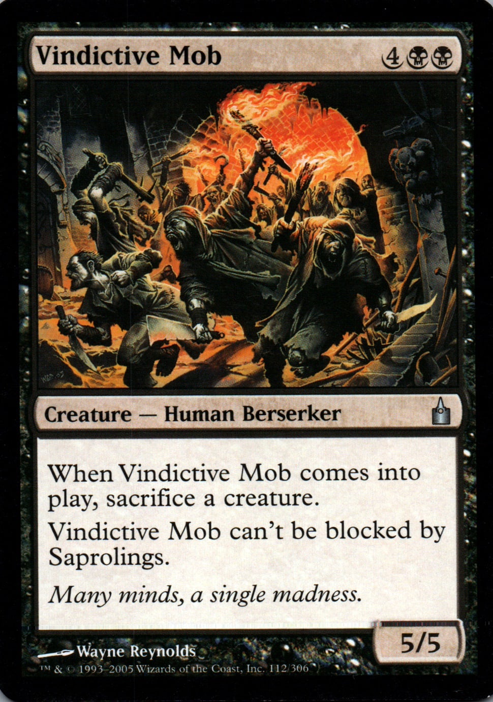 Vindictive Mob - Ravnica: City of Guilds - 112 - Front