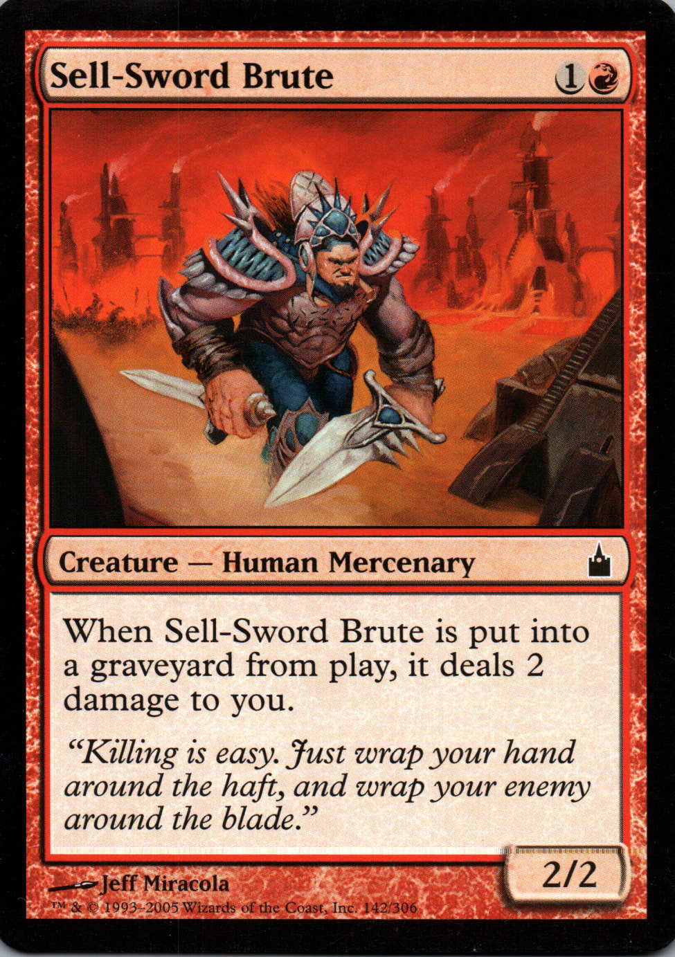 Sell-Sword Brute - Ravnica: City of Guilds - 142 - Front