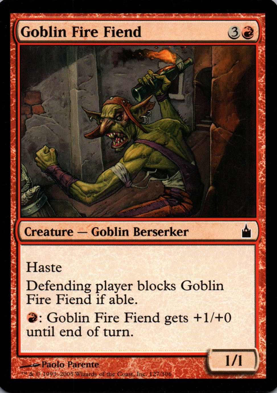 Goblin Fire Fiend - Ravnica: City of Guilds - 127 - Front