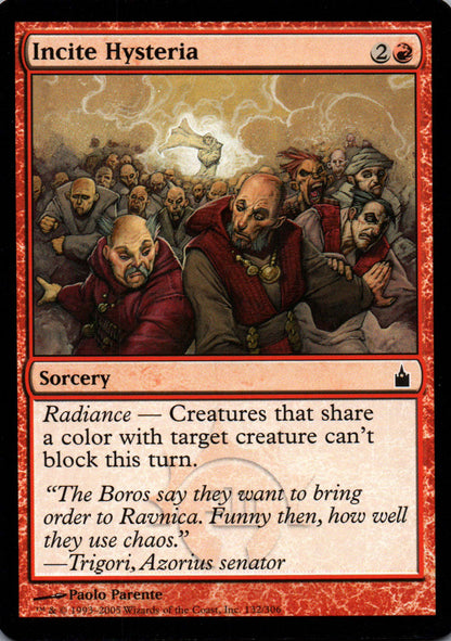 Incite Hysteria - Ravnica: City of Guilds - 132 - Front
