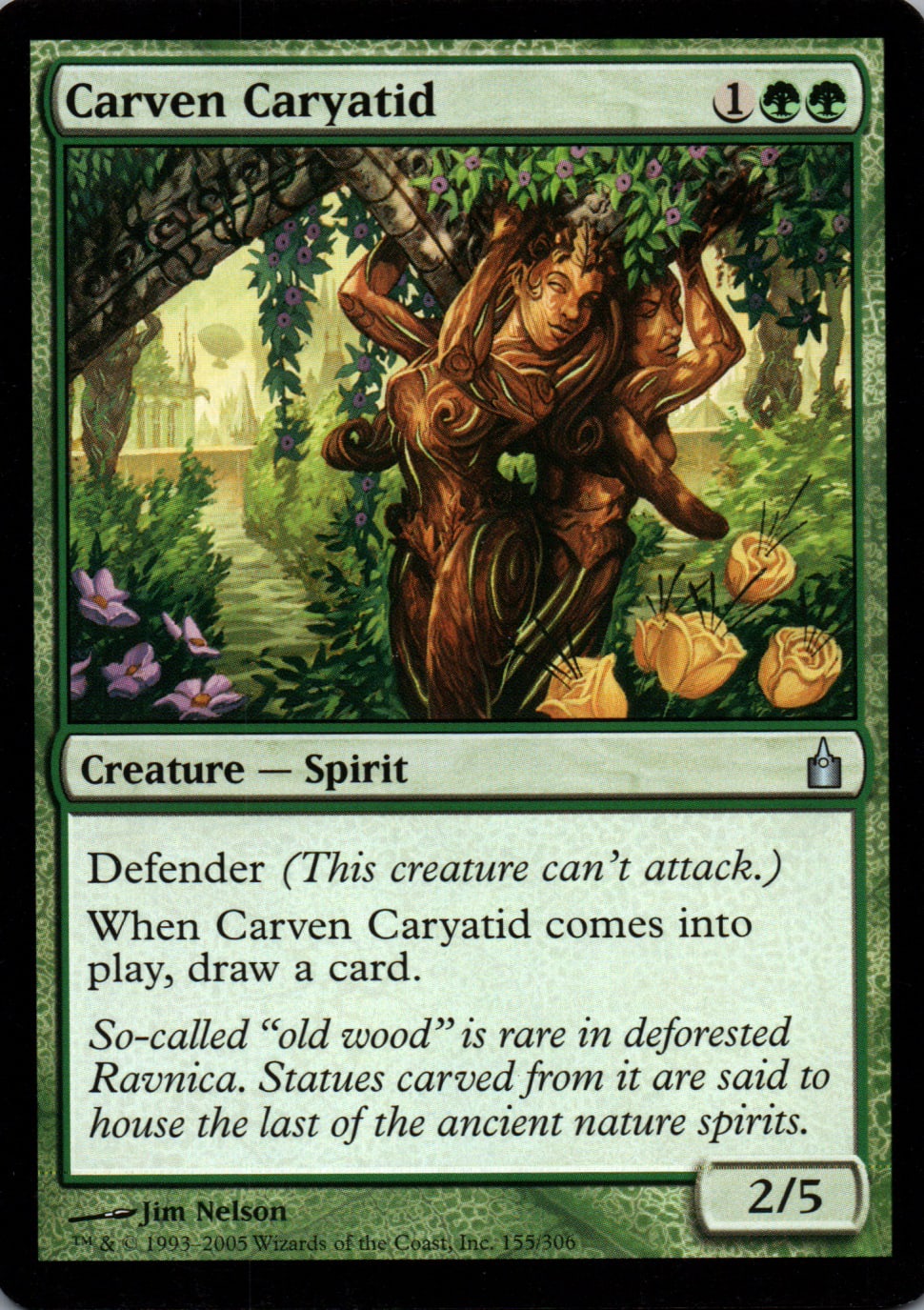 Carven Caryatid - Ravnica: City of Guilds - 155 - Front