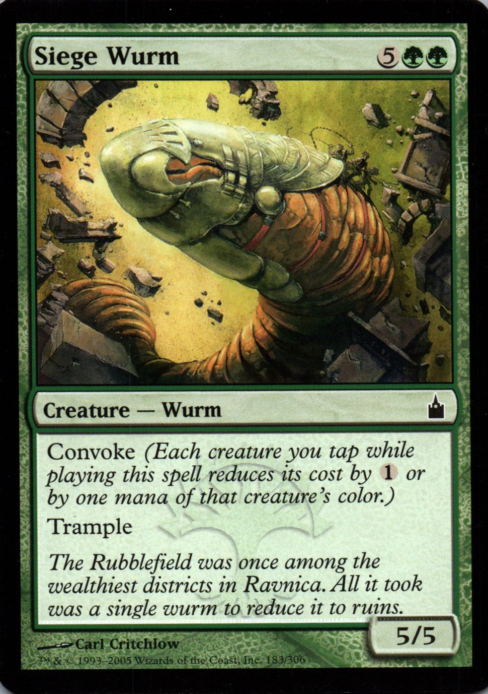 Siege Wurm - Ravnica: City of Guilds - 183 - Front
