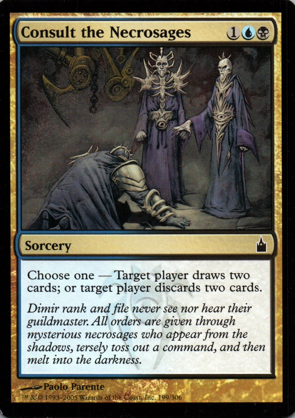Consult the Necrosages - Ravnica: City of Guilds - 199 - Front