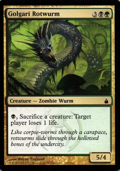 Golgari Rotwurm - Ravnica: City of Guilds - 210 - Front