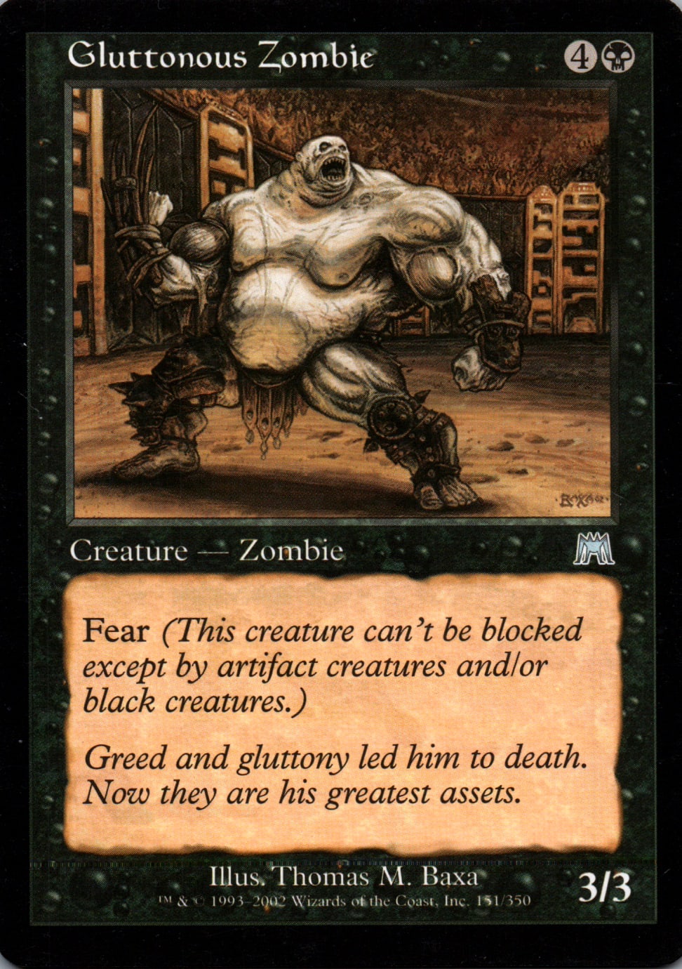 Gluttonous Zombie - Onslaught - 151 - Front