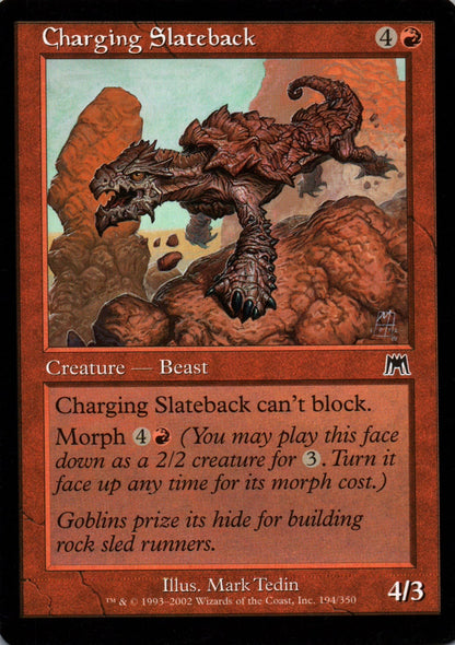 Charging Slateback - Onslaught - 194 - Front