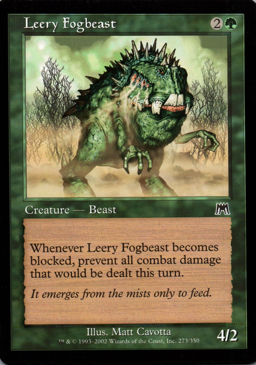 Leery Fogbeast - Onslaught - 273 - Front