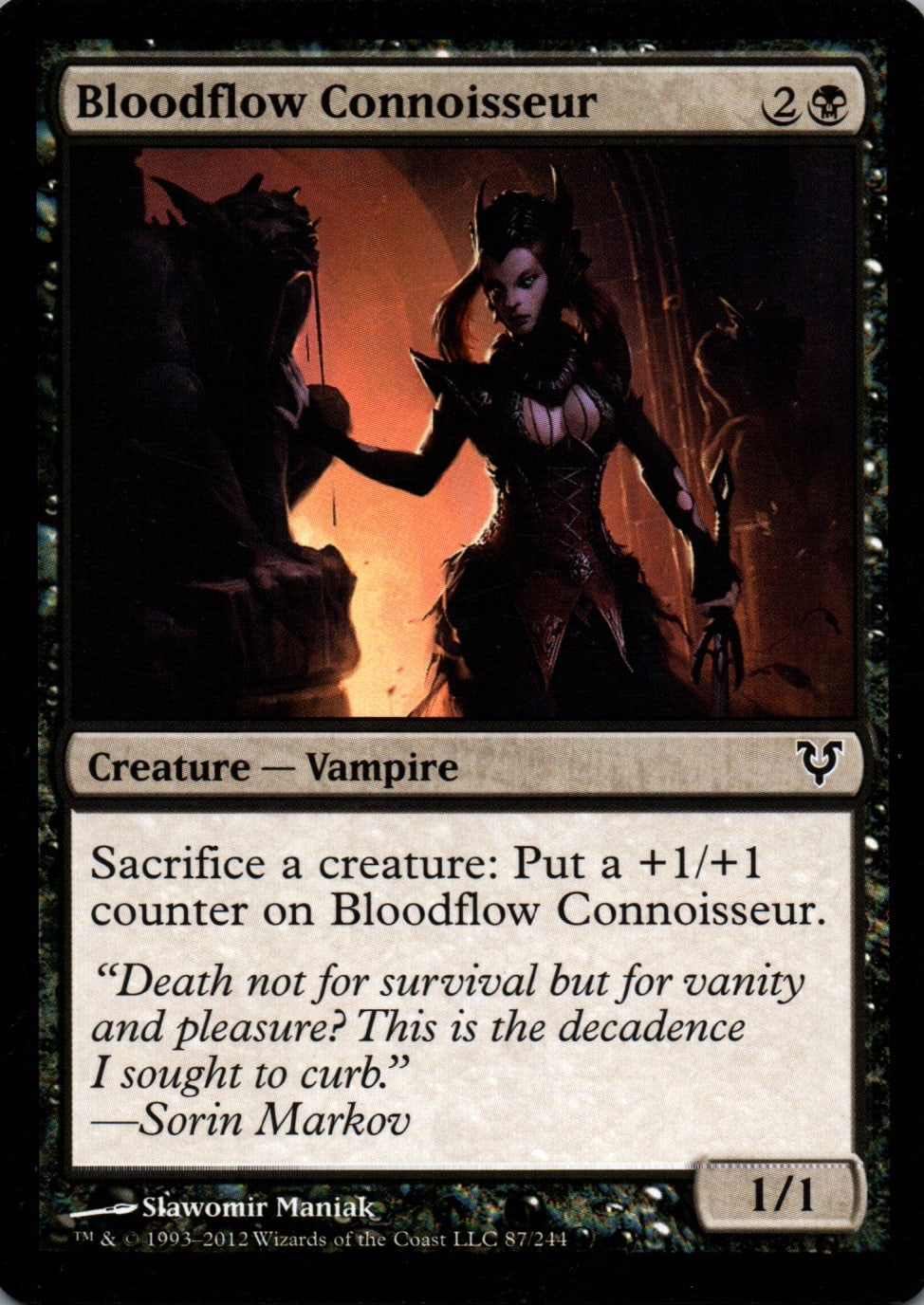 Bloodflow Connoisseur - Avacyn Restored - 87 - Front