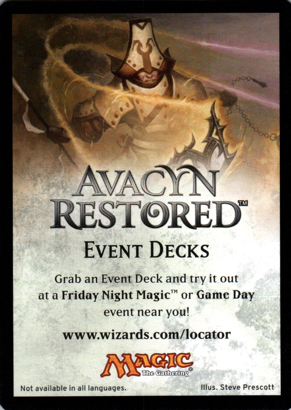 Human - Avacyn Restored Tokens - 7 - Back