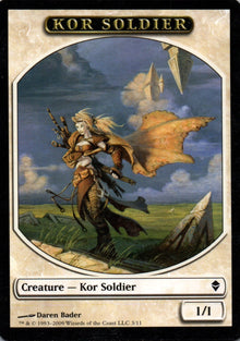 Kor Soldier - Zendikar Tokens - 3 - Front