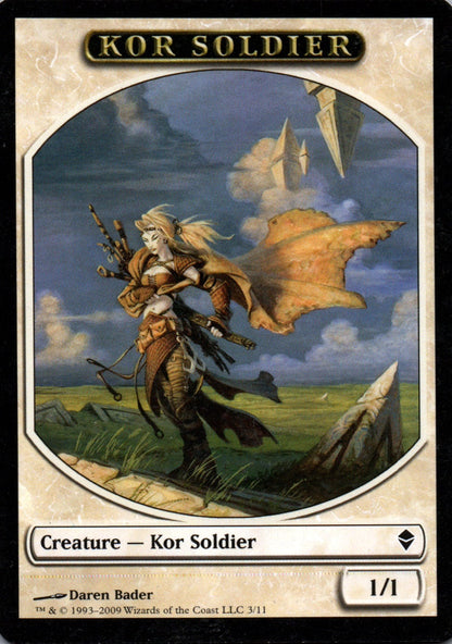 Kor Soldier - Zendikar Tokens - 3 - Front