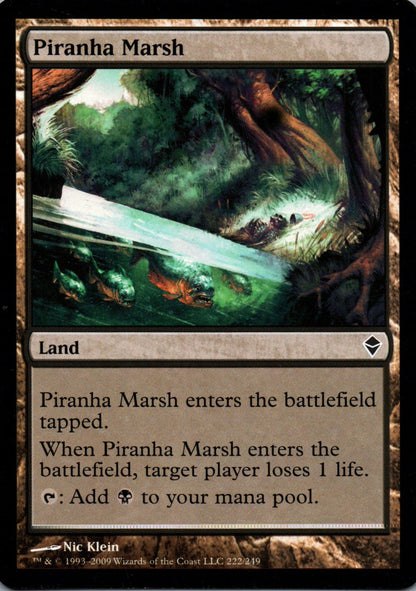 Piranha Marsh - Zendikar - 222 - Front