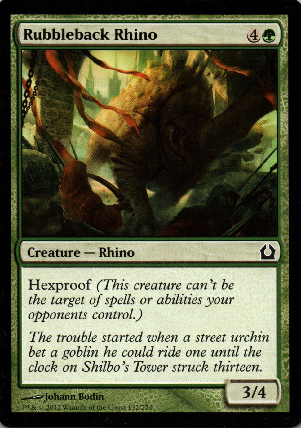 Rubbleback Rhino - Return to Ravnica - 132 - Front