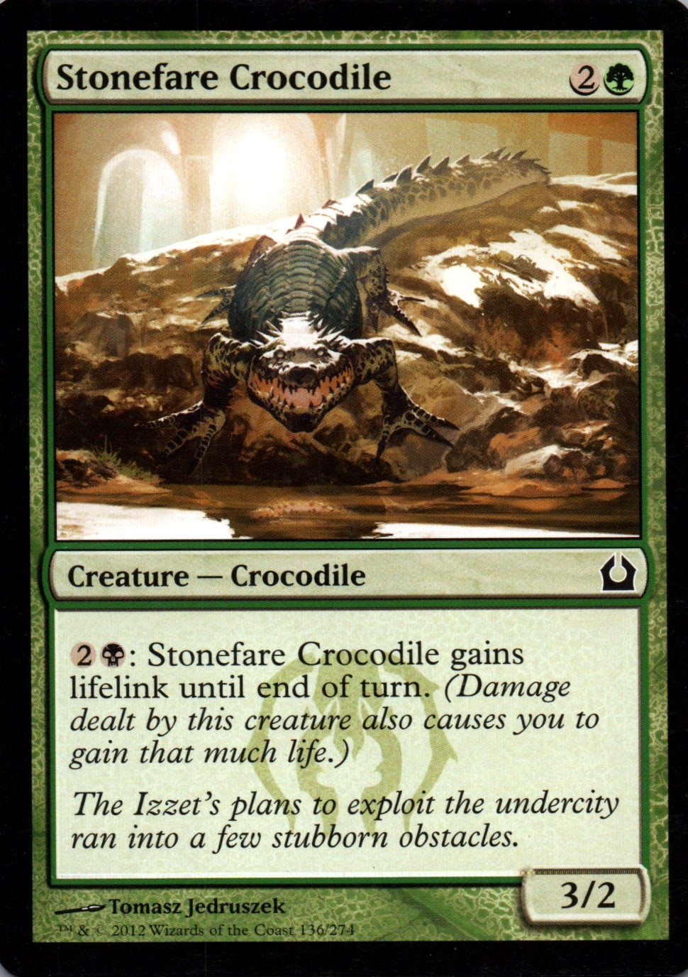Stonefare Crocodile - Return to Ravnica - 136 - Front