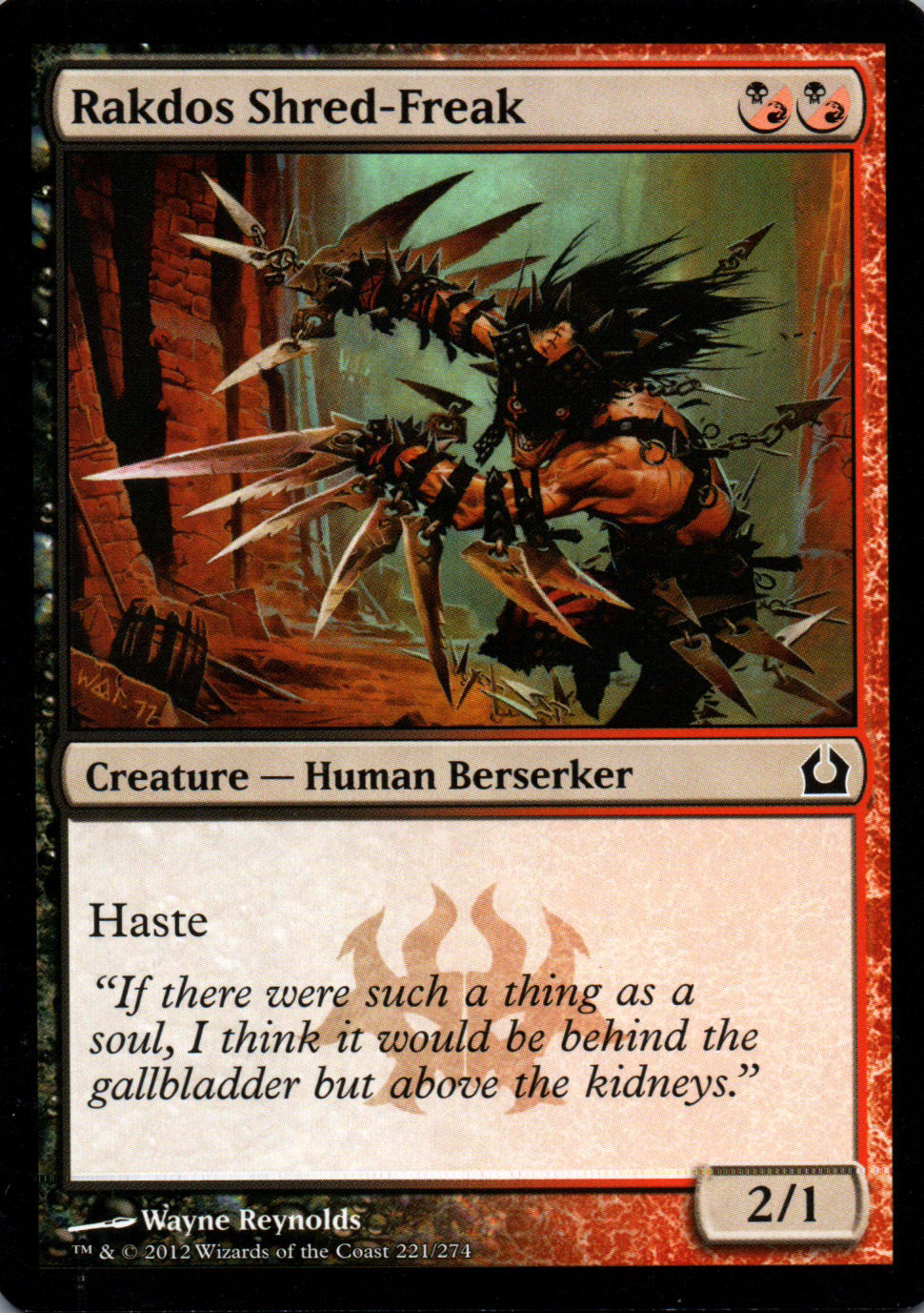 Rakdos Shred-Freak - Return to Ravnica - 221 - Front